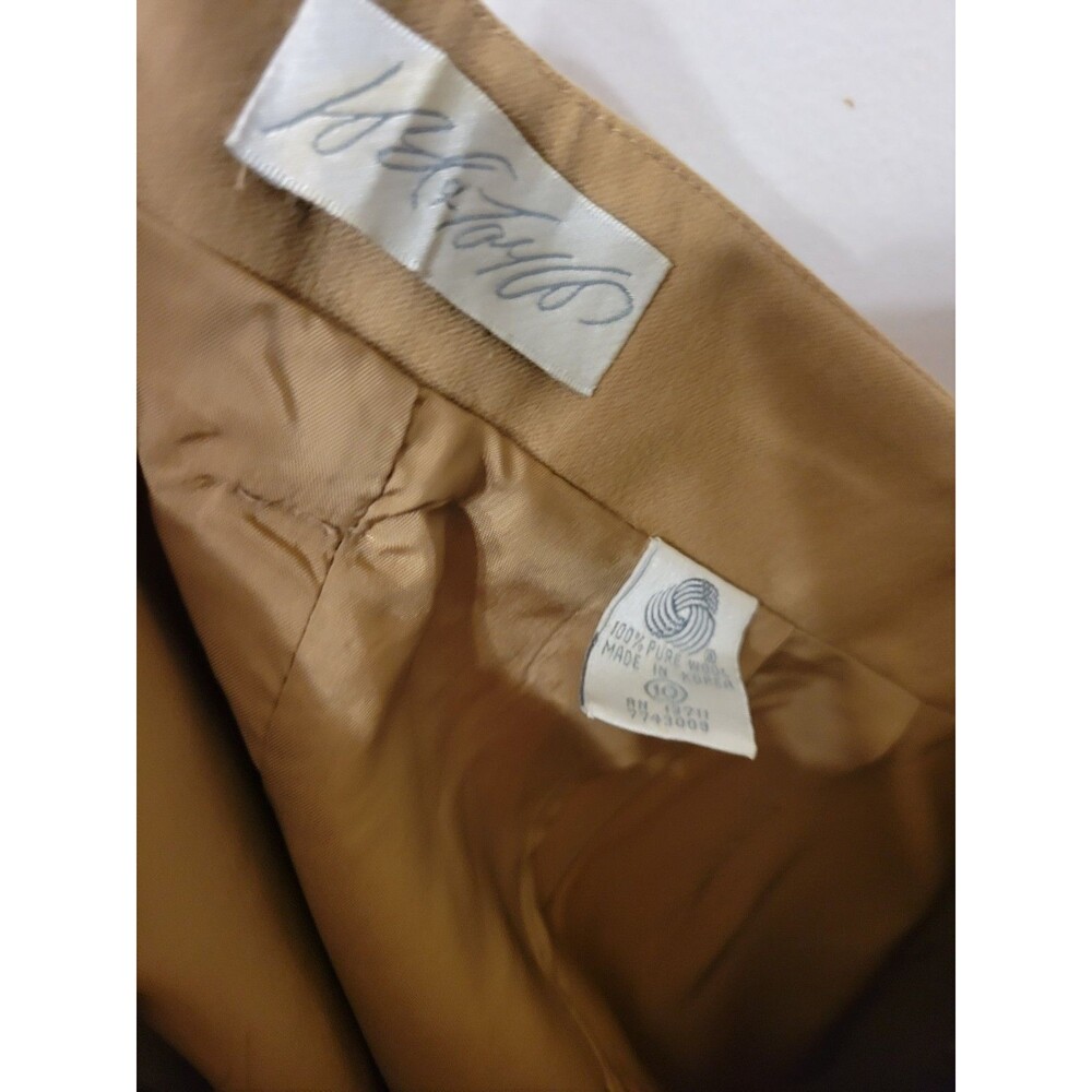 Vintage Lord & Taylor Wool Pants Women's Size 10 Pleated Front High Waist Camel - Picture 10 of 14